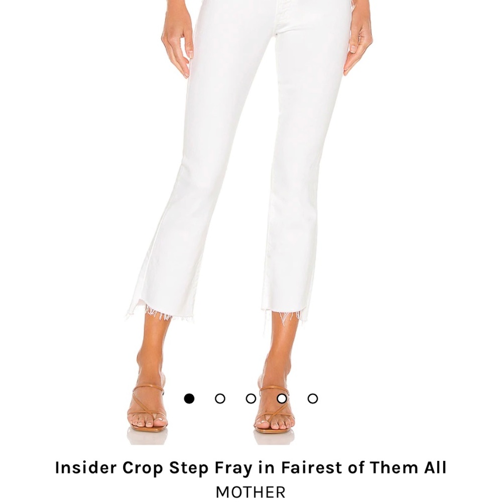 Mother insider crop step fray jeans